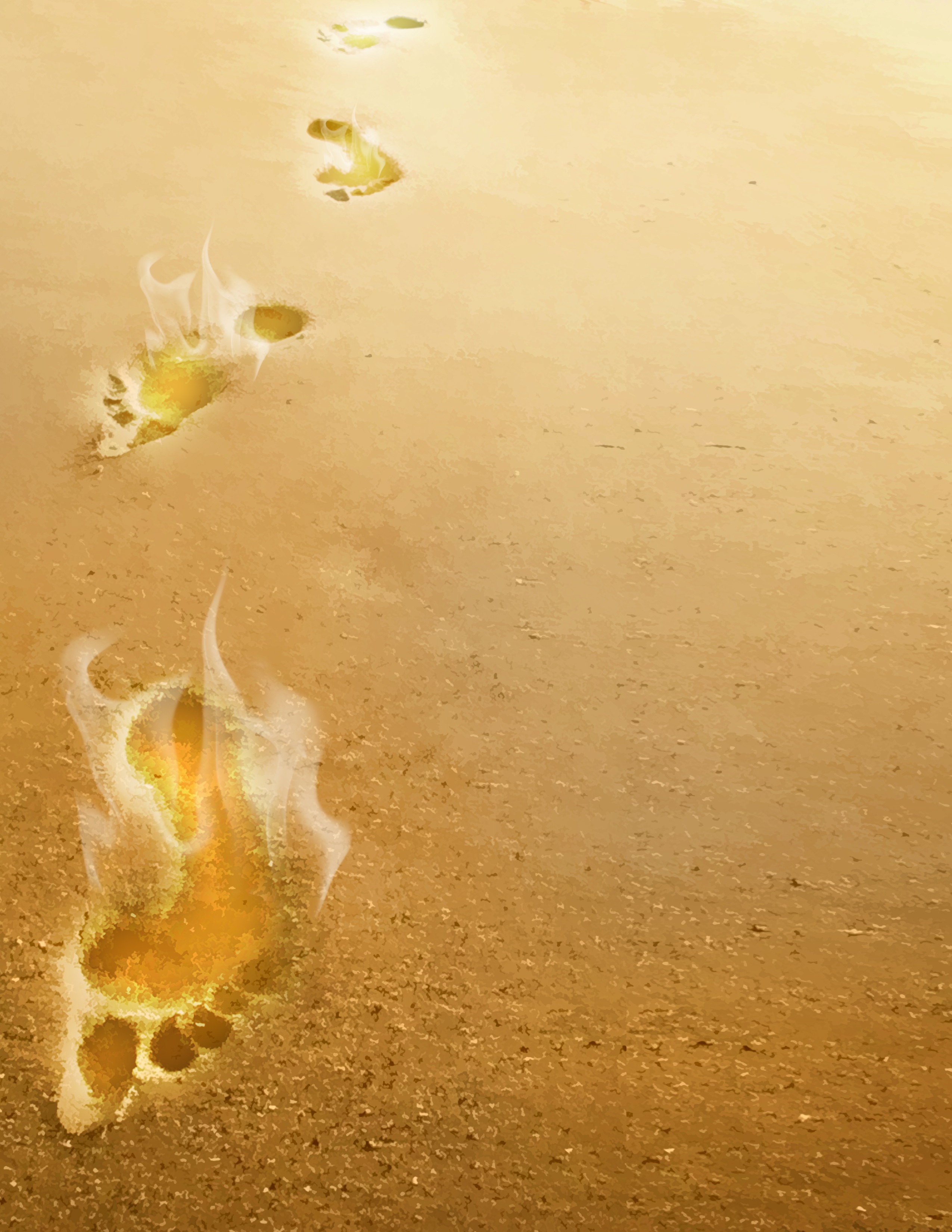 jesus footsteps in the sand