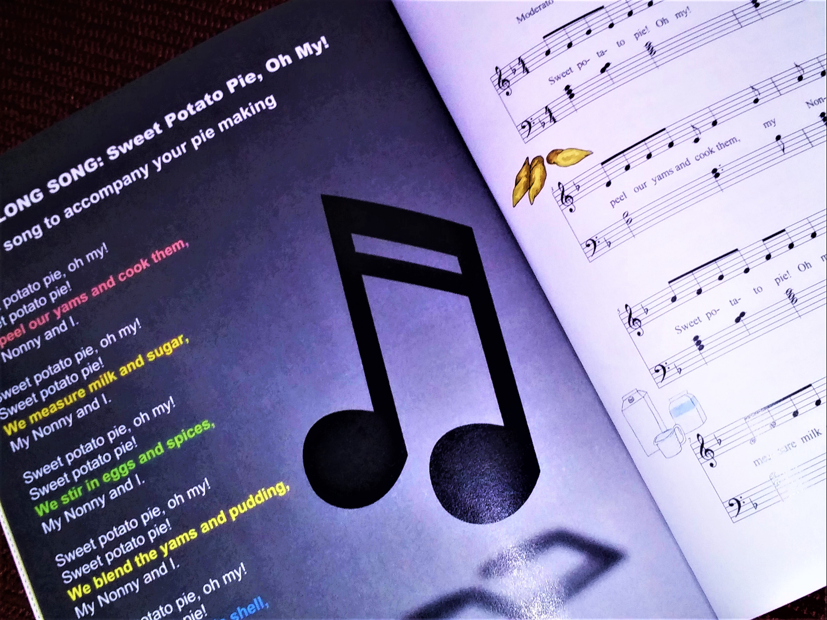 "Sweet Potato Pie, Oh My!" lyrics and song in new children's book by Connie Carlisle Polley