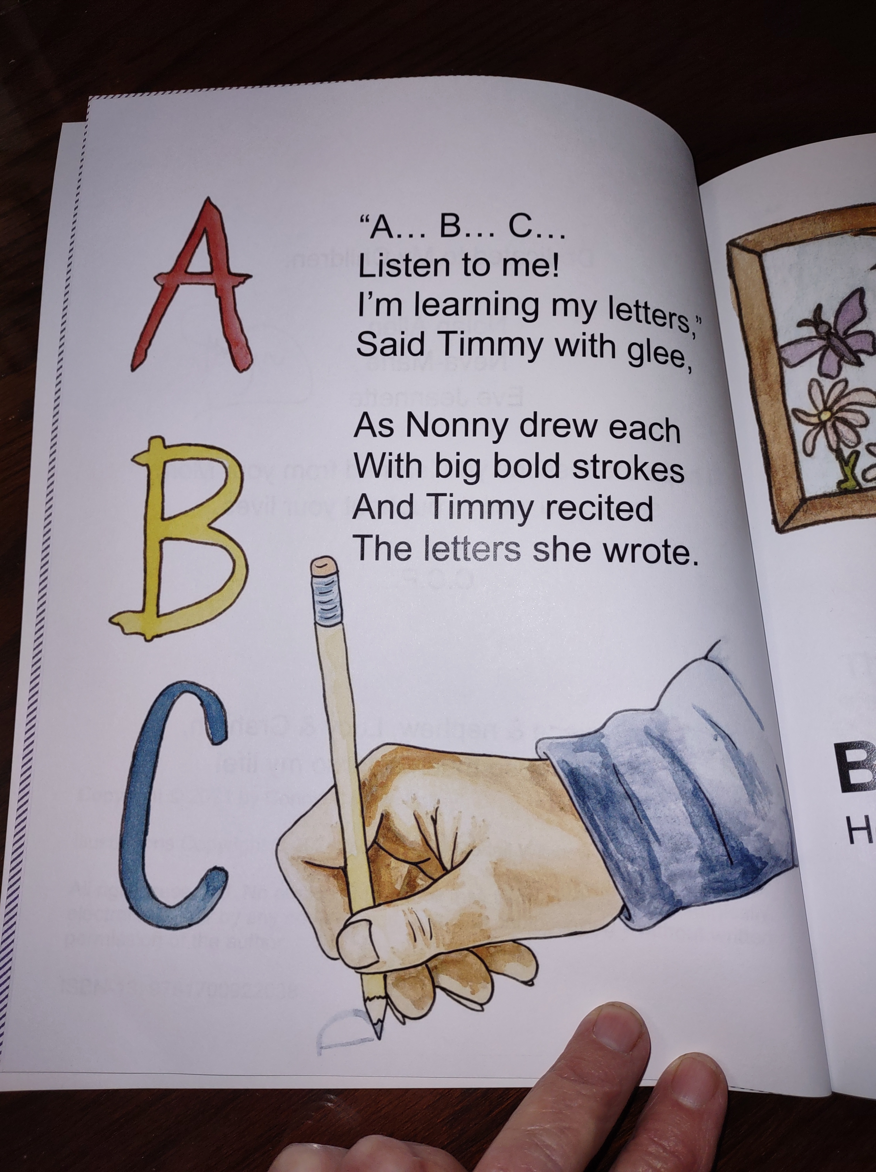 Image of the first page of the story from Alphabet Excursion and Higgledy-Piggledy, by Connie Carlisle Polley, illustrated by Courtney Coriell Williams