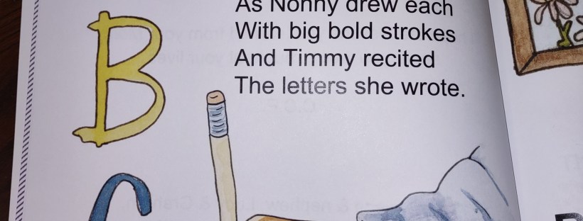 Image of the first page of the story from Alphabet Excursion and Higgledy-Piggledy, by Connie Carlisle Polley, illustrated by Courtney Coriell Williams