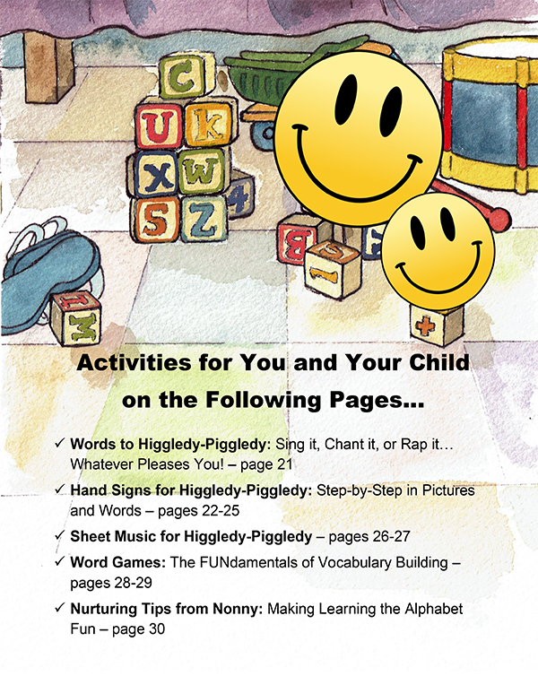 Sample of Alphabet Excursion and Higgledy-Piggledy by Connie Carlisle Polley and illustrated by Courney Coriell Williams