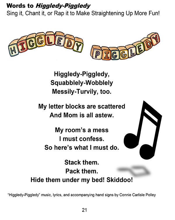 Sample of Alphabet Excursion and Higgledy-Piggledy by Connie Carlisle Polley and illustrated by Courney Coriell Williams